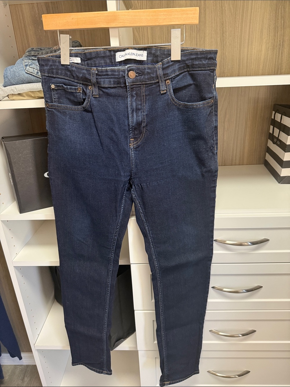 Calvin Klein Jeans Men's Dark Blue Skinny Jeans